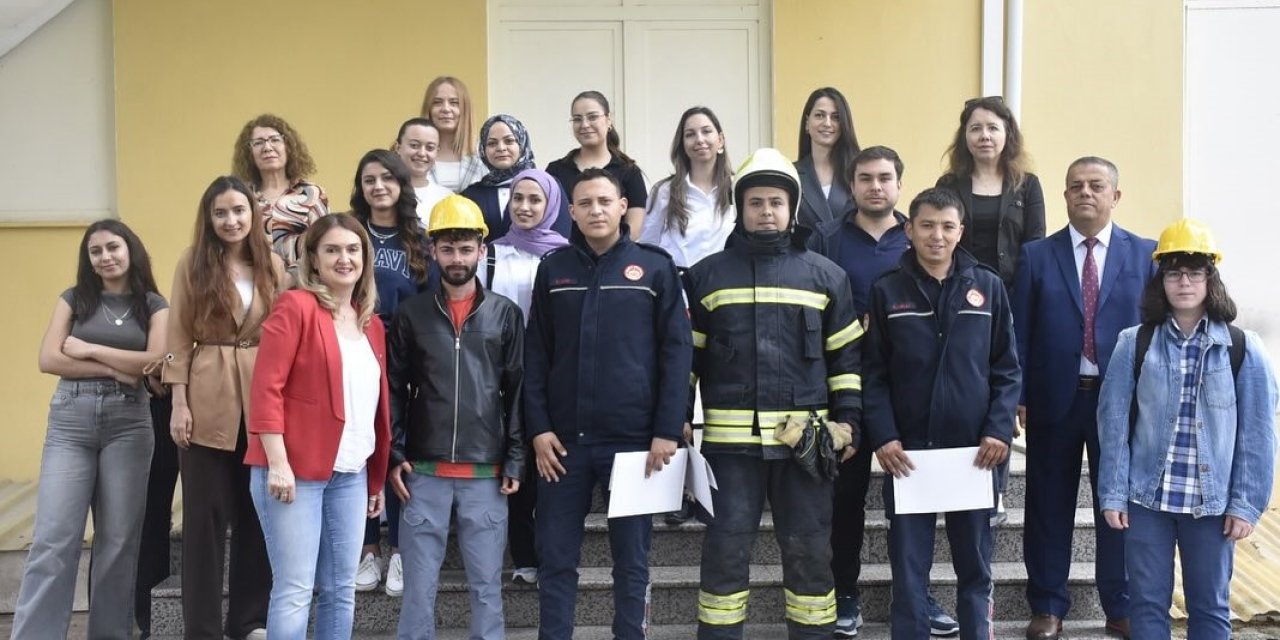 Köyceğiz’de Yüksekokul personeline yangın eğitimi verildi