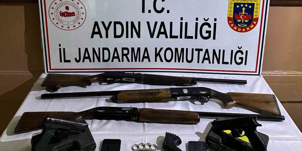 Söke’deki operasyonda tabanca ve tüfek ele geçirildi