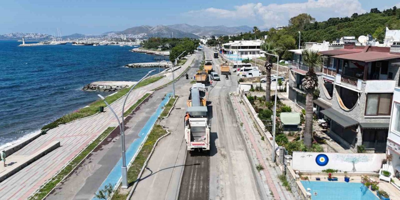 Bodrum Turgutreis’in yolları yenileniyor