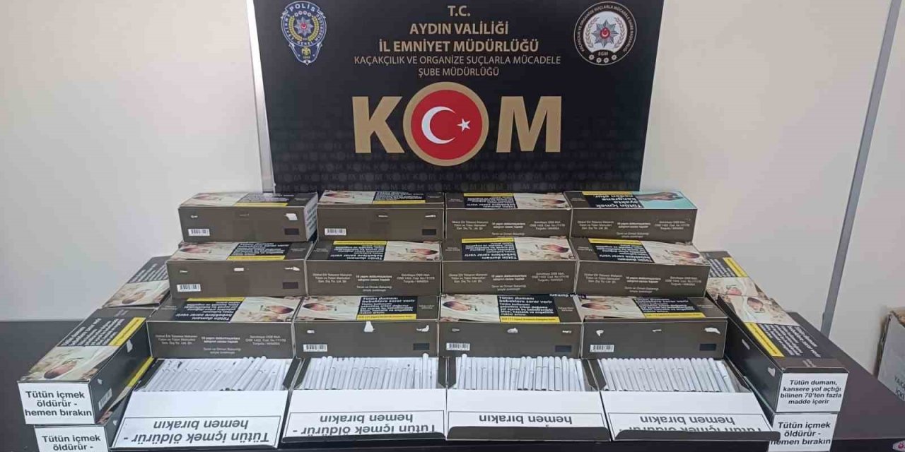 Aydın’da 9 bin 200 adet makaron ele geçirildi