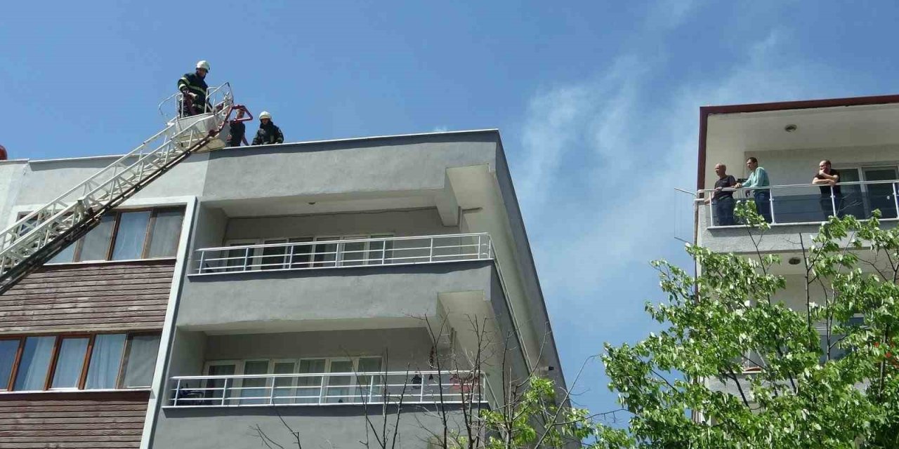 Menteşe’de bacadan çıkan yangın paniğe neden oldu
