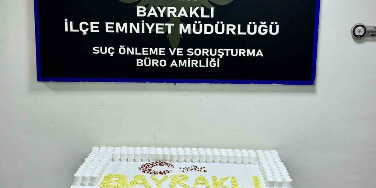 Bayraklı’da binlerce uyuşturucu hap ele geçirildi