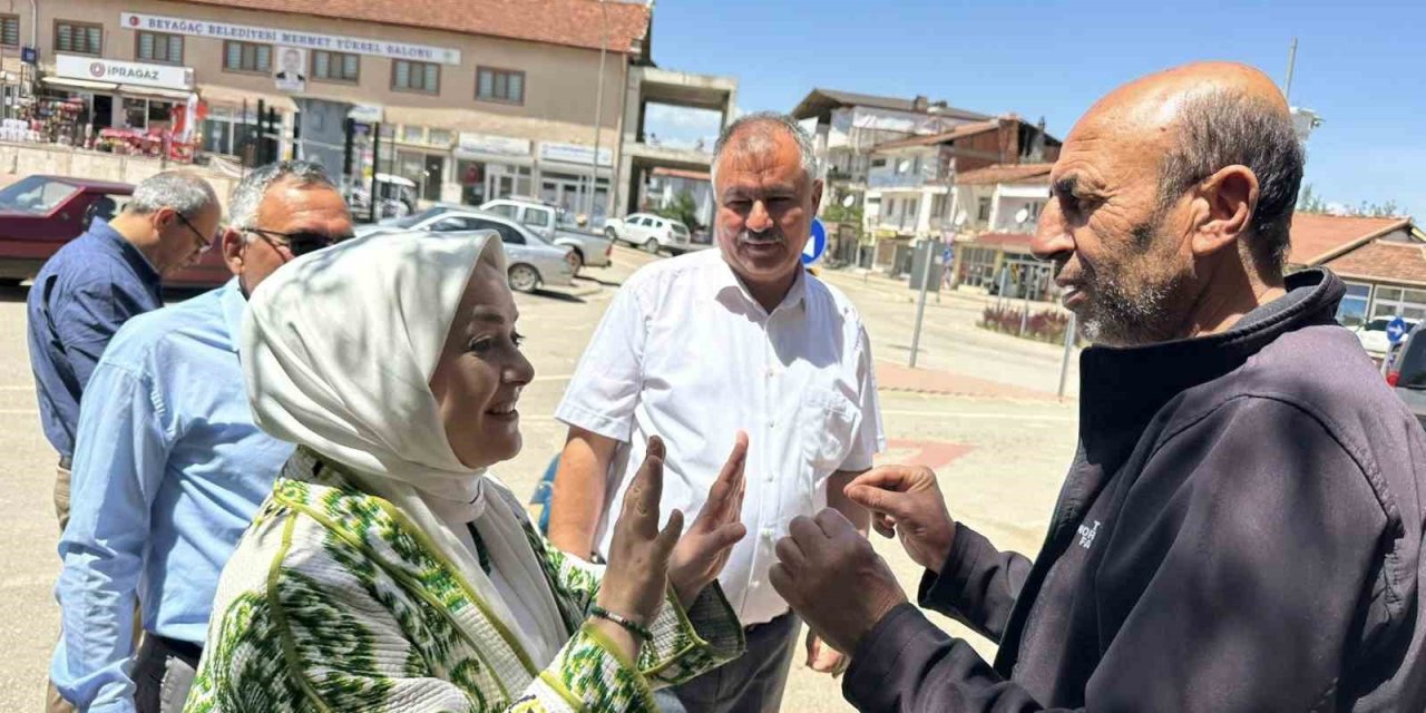 Beyağaç’ı ziyaret eden Milletvekili Ün, Başkan Pütün ve vatandaşlarla bir araya geldi