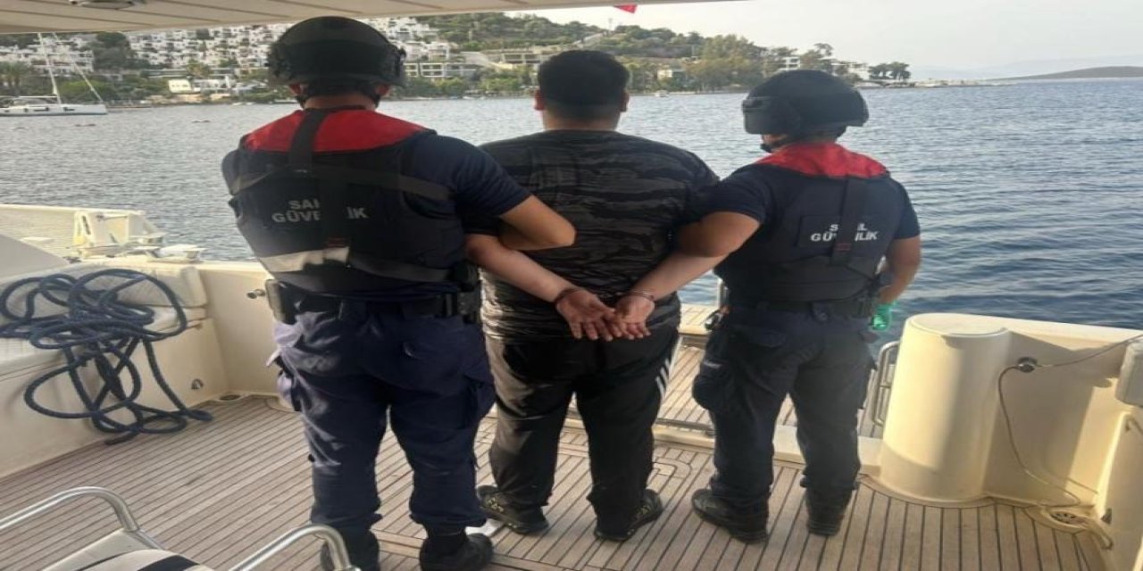 Bodrum’da lüks yatla kaçmaya çalışırken yakalandı