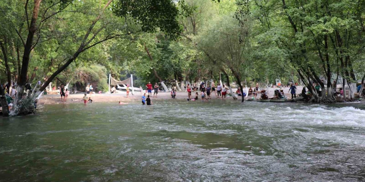 Bozdoğan’daki piknik alanı sıcak yaz günlerinde serinletiyor