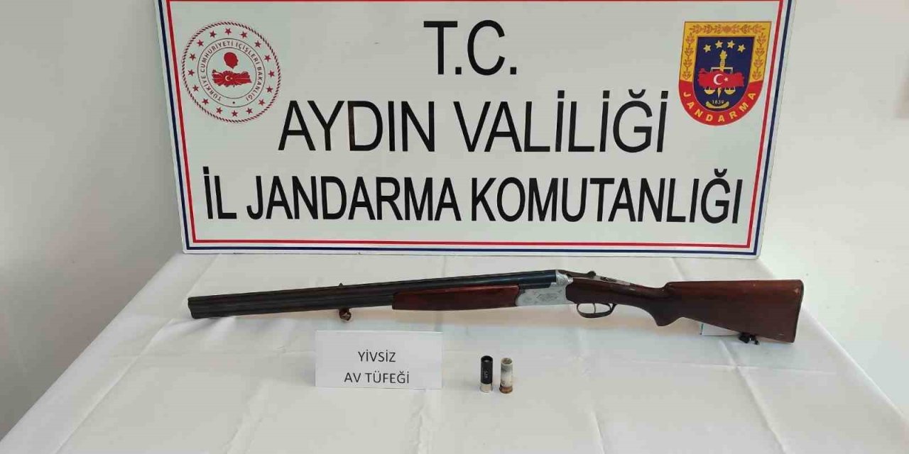 Karpuzlu’da ruhsatsız tüfek ele geçirildi