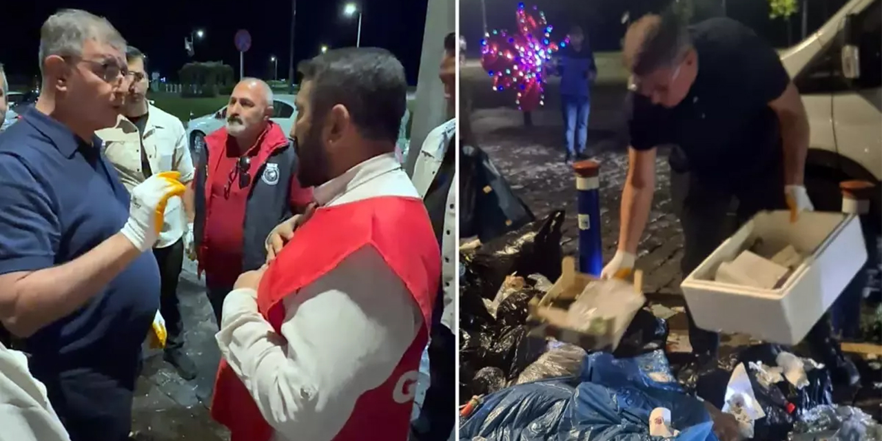 İş başa düştü, biriken çöpleri Başkan Cemil Tugay topladı