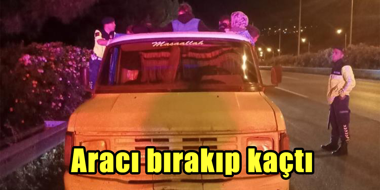 Aracı bırakıp kaçtı