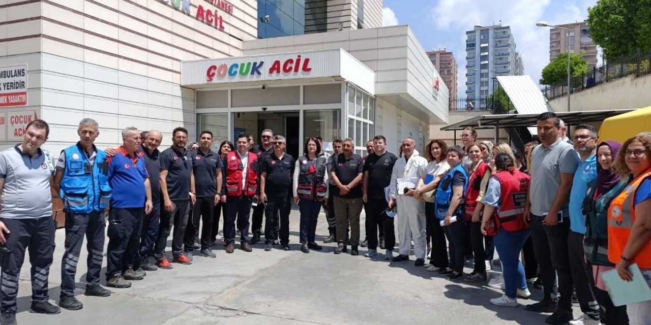 Aydın’daki Kadın Doğum ve Çocuk Hastalıkları Hastanesi’nde tatbikat gerçekleştirildi
