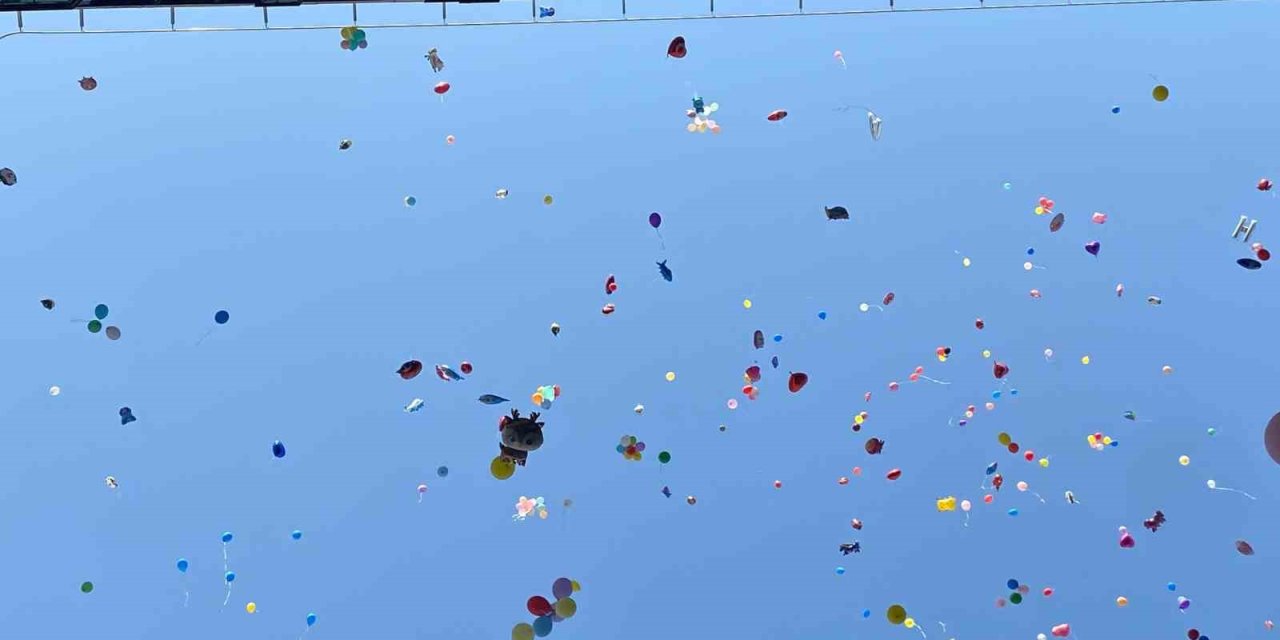 İzmir’de binlerce balon 6 yaşındaki Erhan ve arkadaşları için uçuruldu