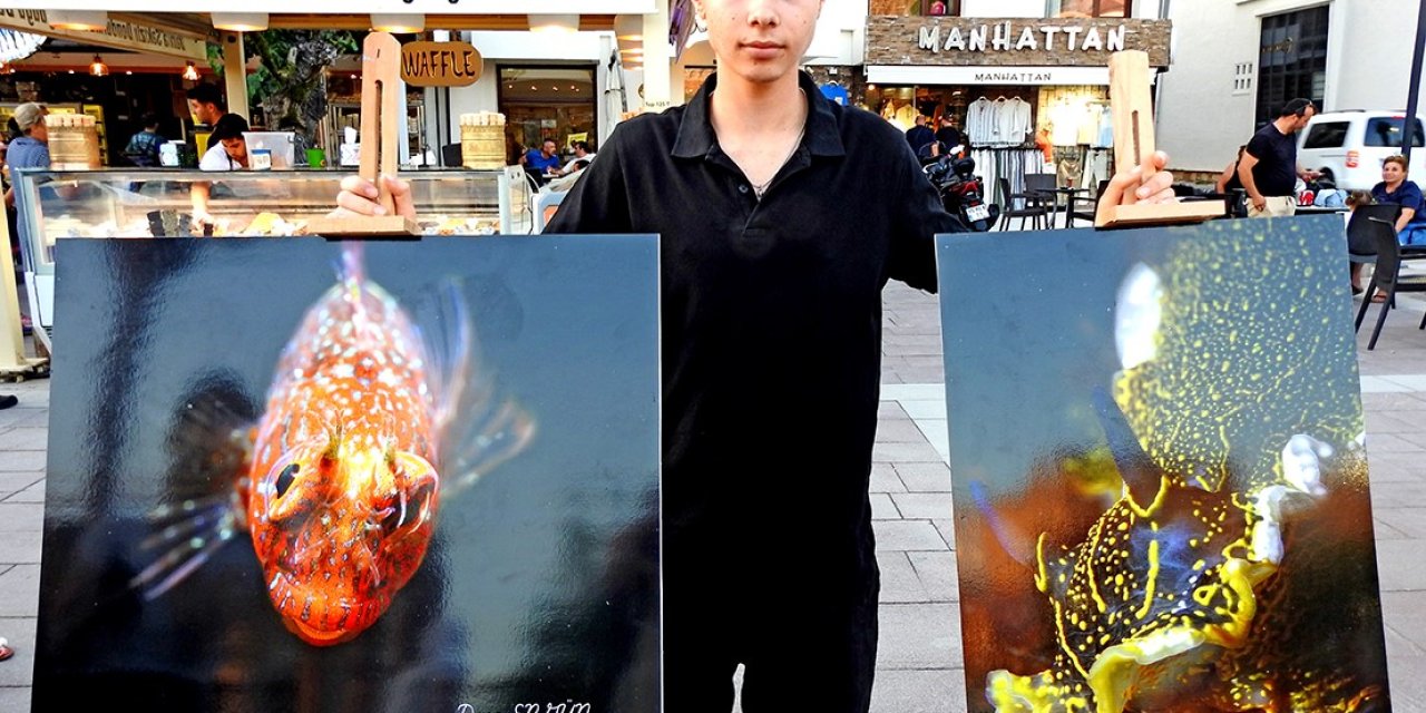Mavi dünyanın güzelliklerini objektifine taşıdı, Çeşme’de sergiledi