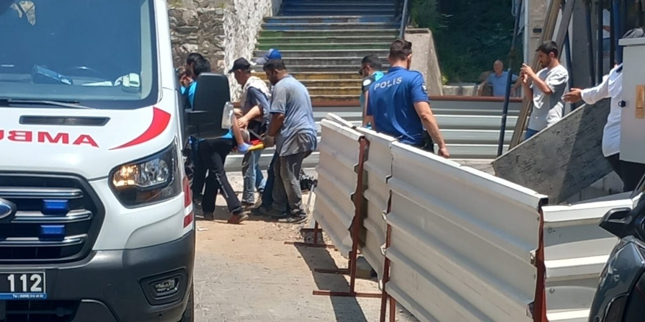 Yüksekten düşen işçi yaraladı