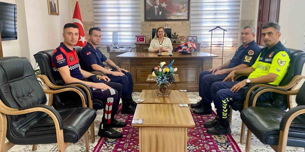 Kaymakam Doğru Germencik jandarmasını ağırladı
