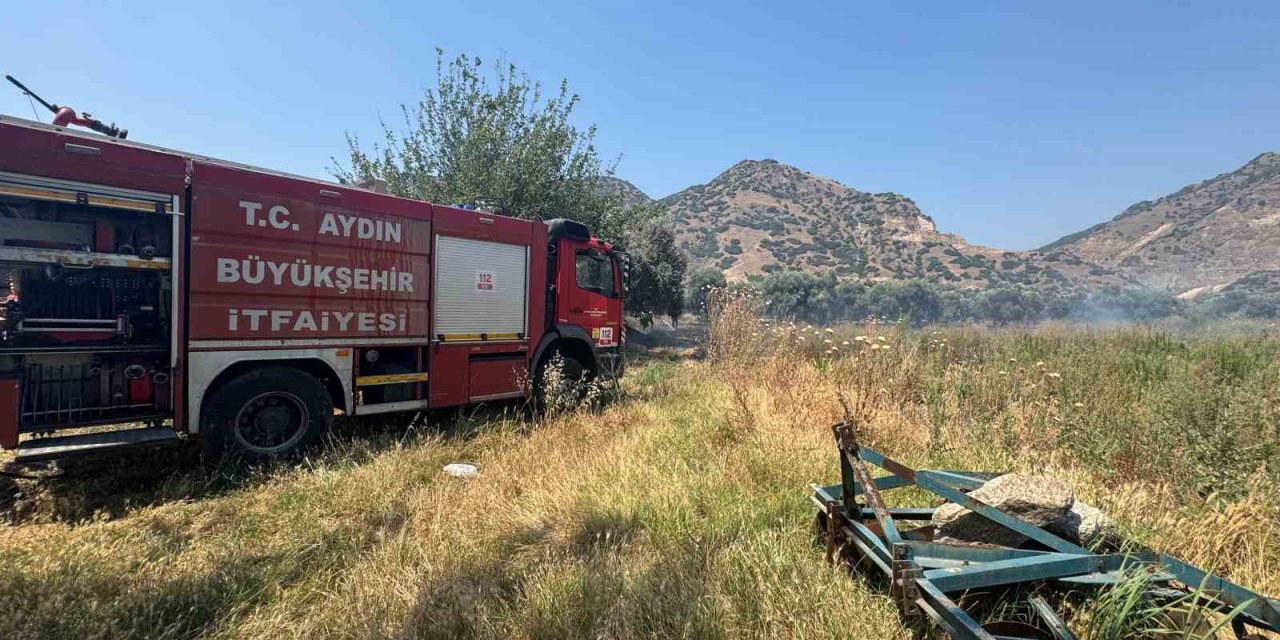 İncirliova’da zirai alanda çıkan yangın söndürüldü
