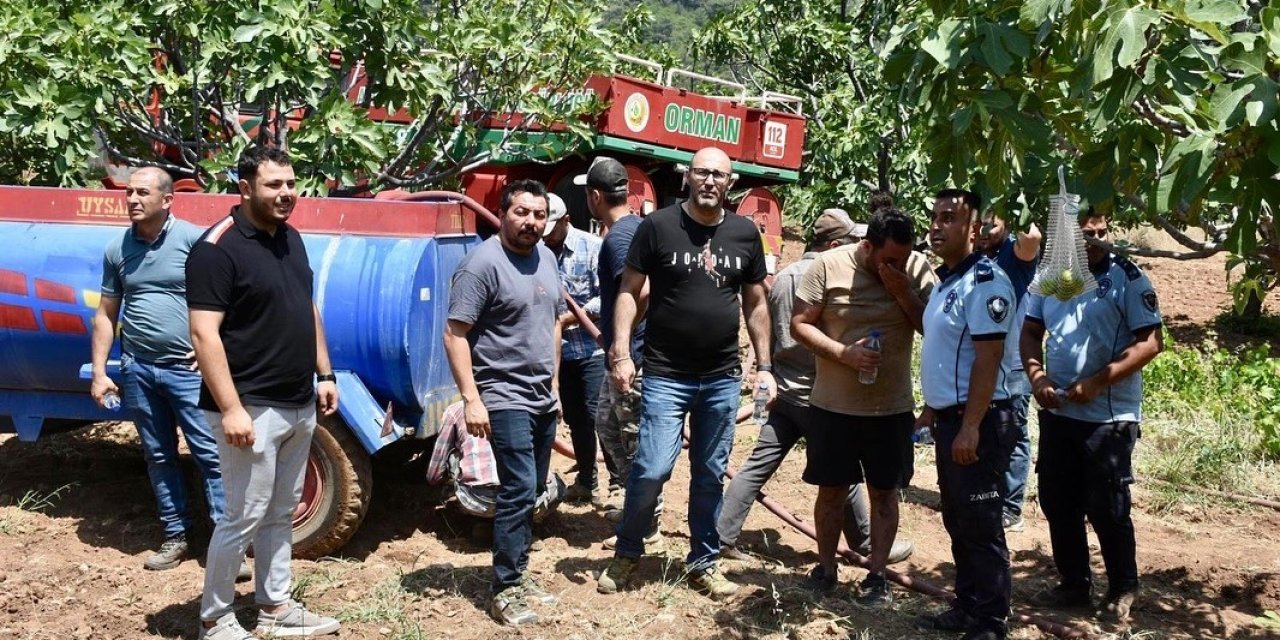 Başkan Zenirci orman yangını çalışmalarını yerinde takip etti