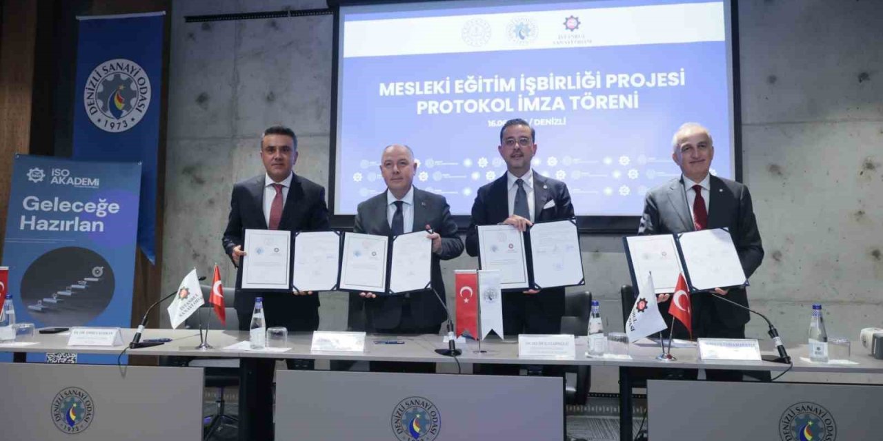 Mesleki eğitim protokolüne imza atan Denizli Sanayi Odası, Ege’de bir ilki gerçekleştirdi