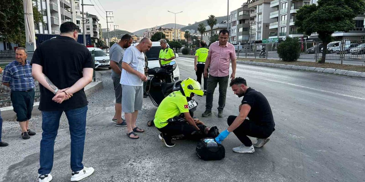 Milas’ta otomobil ile motosiklet çarpıştı: 1 yaralı
