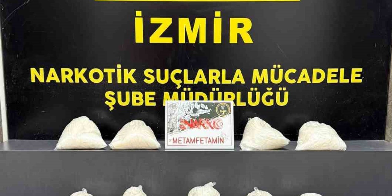 İzmir’de 10 kilo metamfetamin ele geçirildi