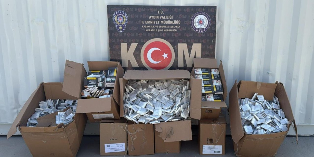 Aydın’da 101 bin 800 adet doldurulmuş makaron ele geçirildi