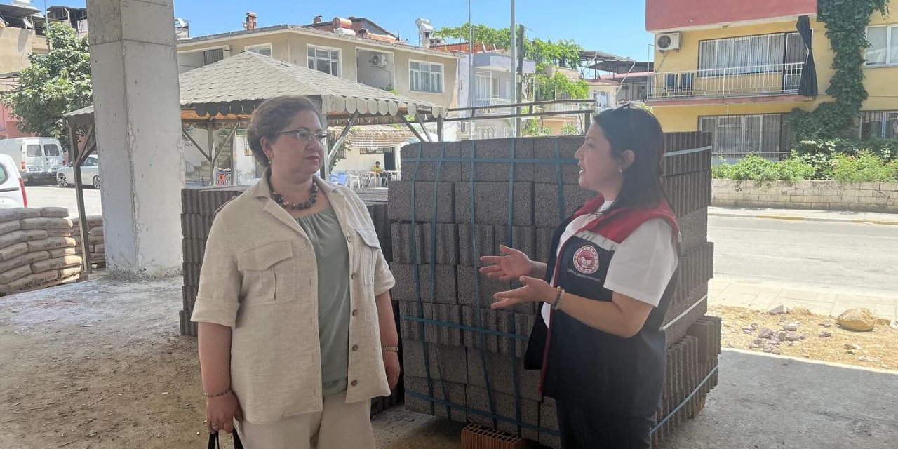 Kaymakam Doğru, kurum binası inşaatında incelemelerde bulundu