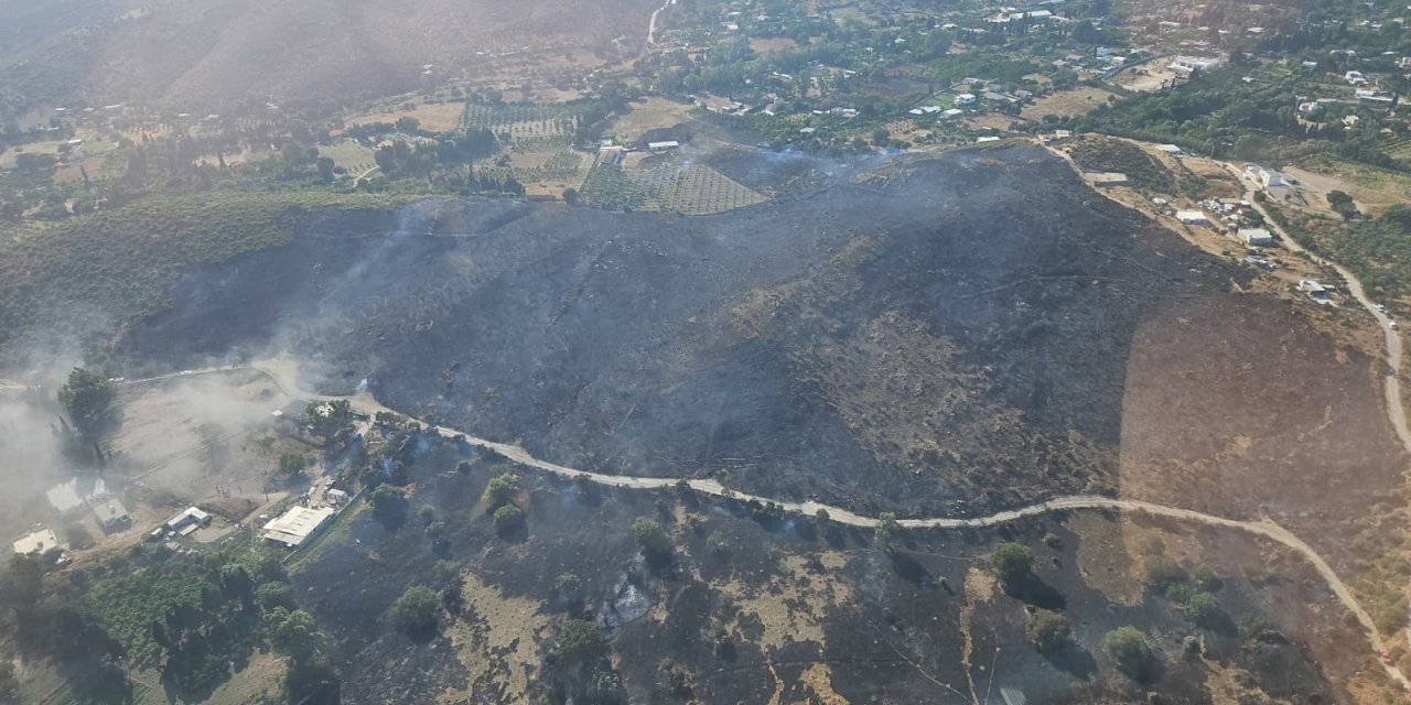 Bodrum’da makilik alanda çıkan yangın 3 saatte söndürüldü