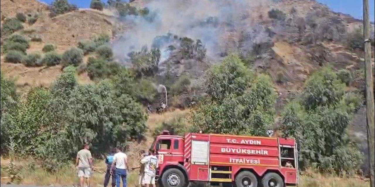 Nazilli’de tarım arazisinde yangın çıktı