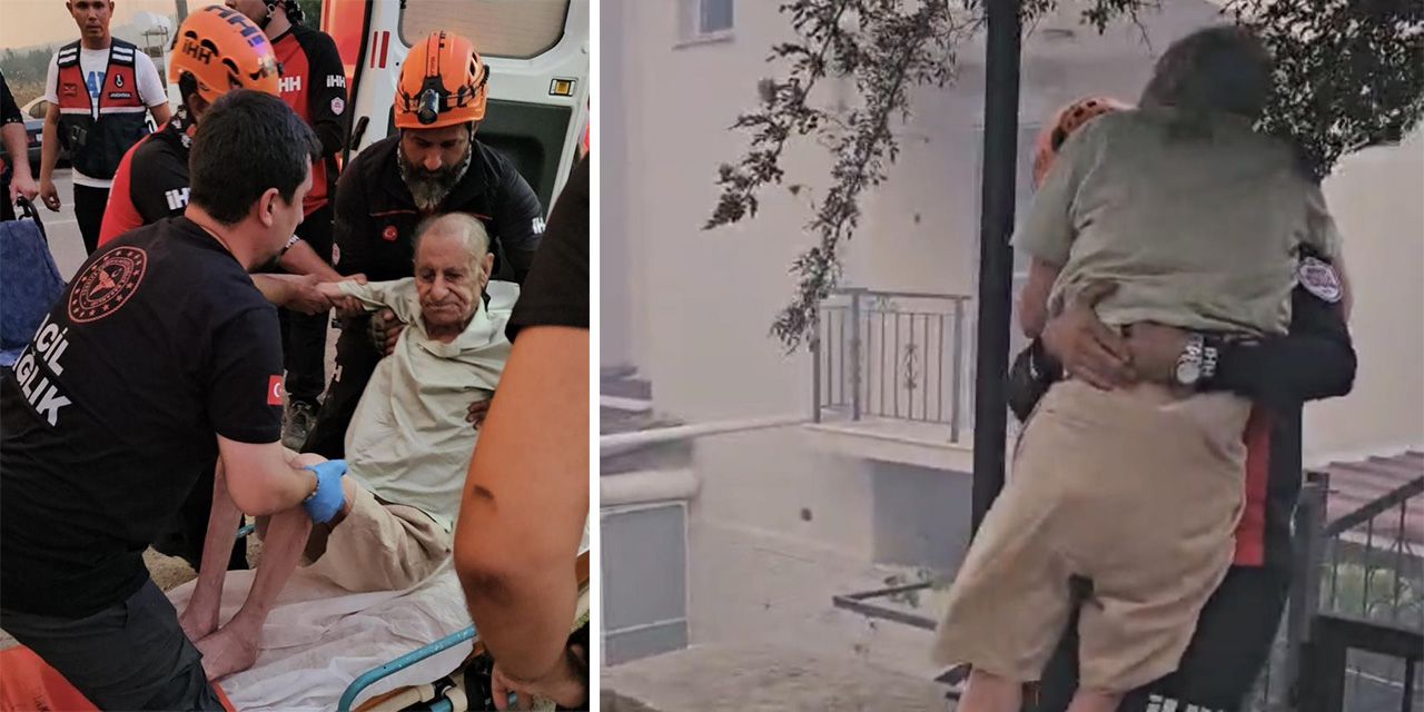 Orman yangını felaketinde mahsur kalanlar kurtarıldı
