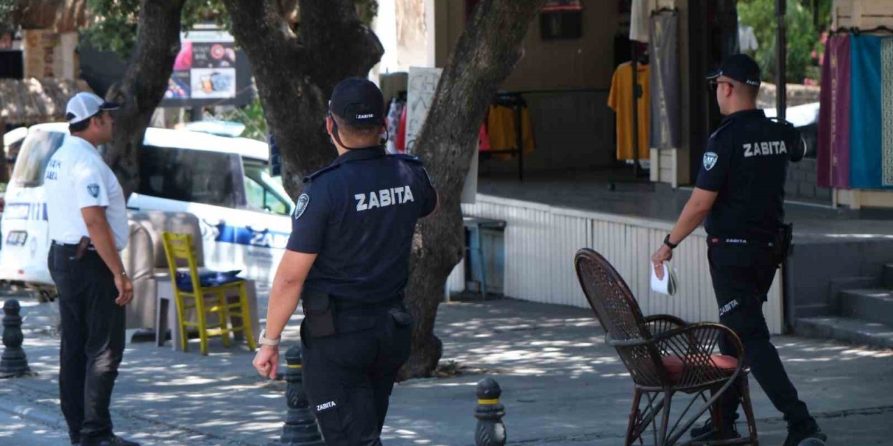 Bodrum’da zabıta ekiplerinden işgaliye denetimi