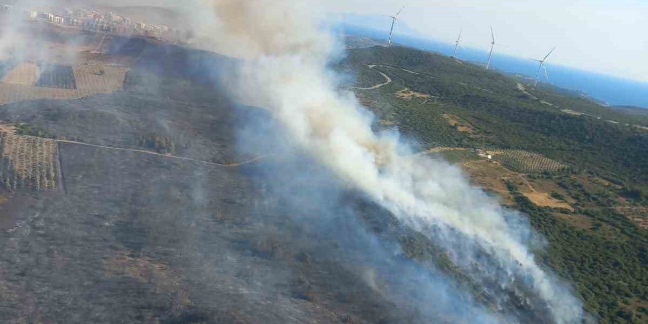 Çeşme ve Ödemiş’te orman yangınları devam ediyor