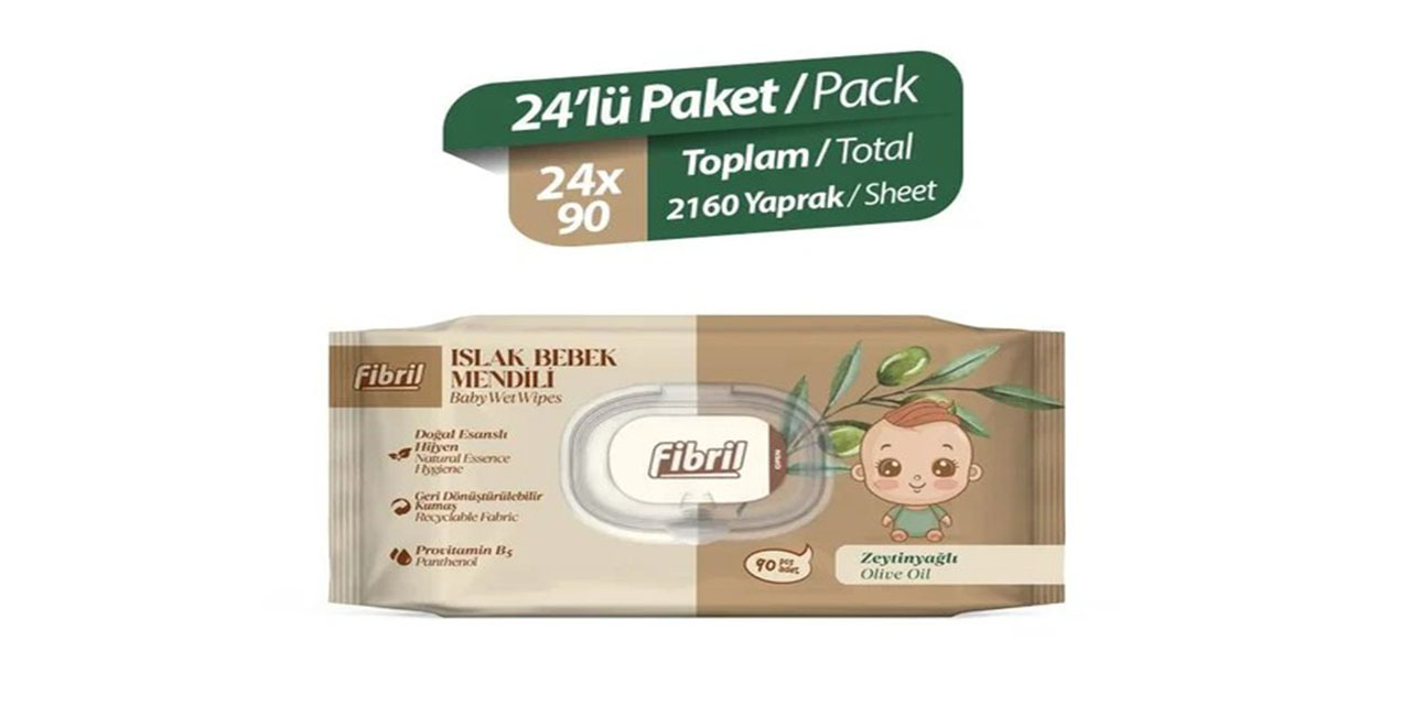 Günlük temizlikte pratik çözüm: Fibril zeytinyağlı ıslak mendil