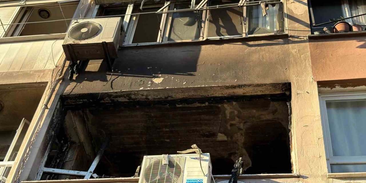 Bayraklı’da apartmanda yangın paniği