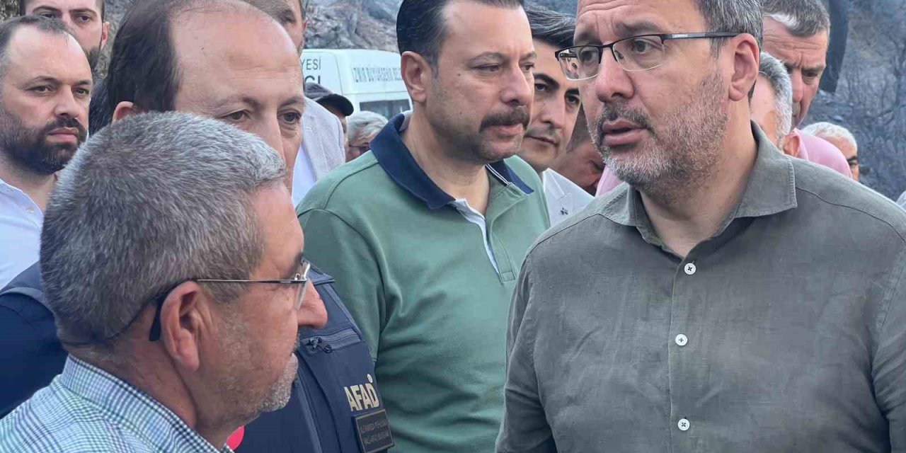 Kasapoğlu, yangın bölgesinde incelemelerde bulundu