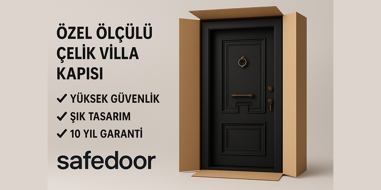 Türkiye'nin ilk internet üzerinden çelik kapı satan markası Safedoor, artık villa kapılarını da Tüm Türkiye’ye Gönderiyor