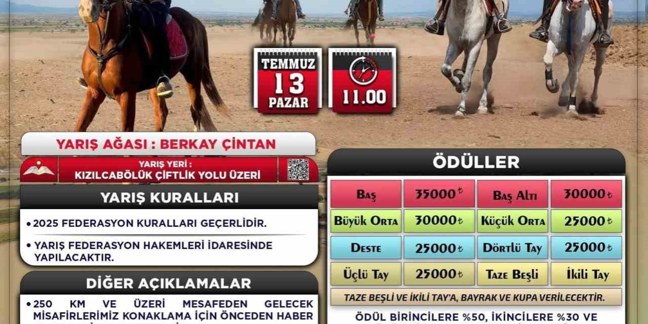 Tavas Belediyesi Rahvan At Yarışları heyecanı yaşatacak