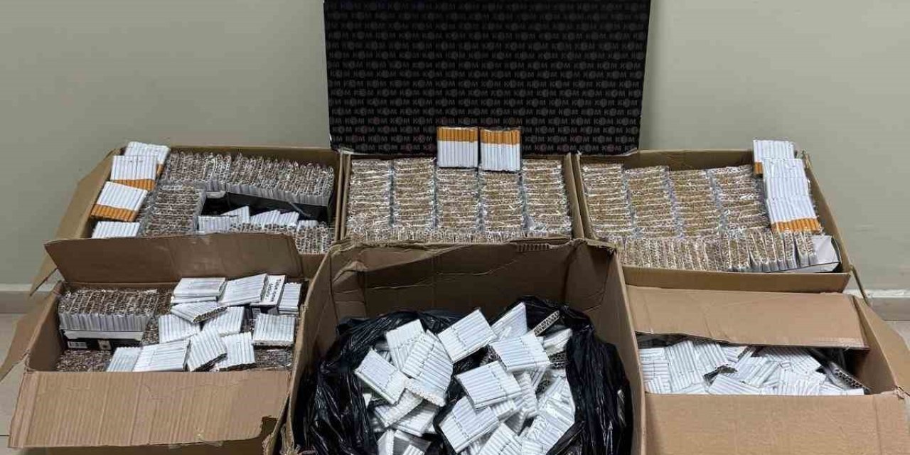 Aydın’da 63 bin 200 adet tütün doldurulmuş makaron ele geçirildi
