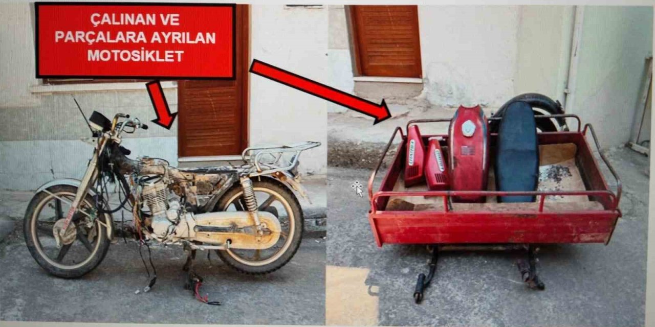 Hırsızların çalıp parçaladığı motosikletleri jandarma bulup sahiplerine teslim etti