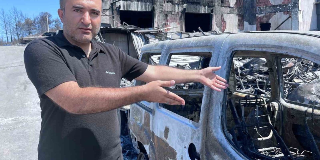 Yangından etkilenen Otokent, enkaz halde yardım bekliyor