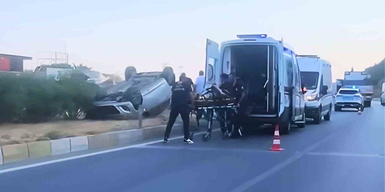 Söke’de otomobil takla attı: 3 yaralı