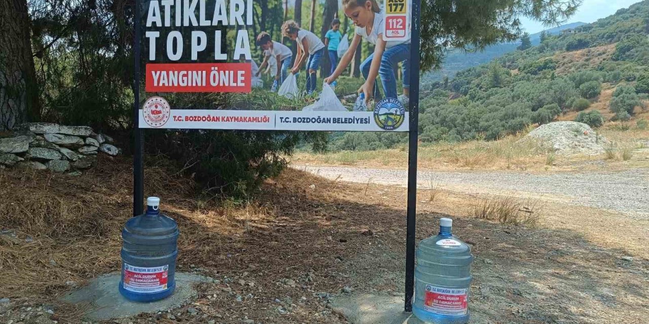 Bozdoğan Belediyesi’nden yangınlara karşı damacanalı önlem