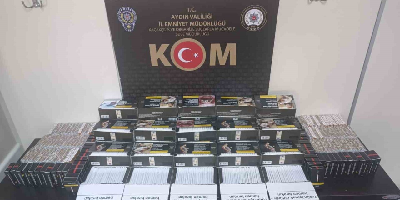 Aydın’da 13 bin 680 adet doldurulmuş makaron ele geçirildi