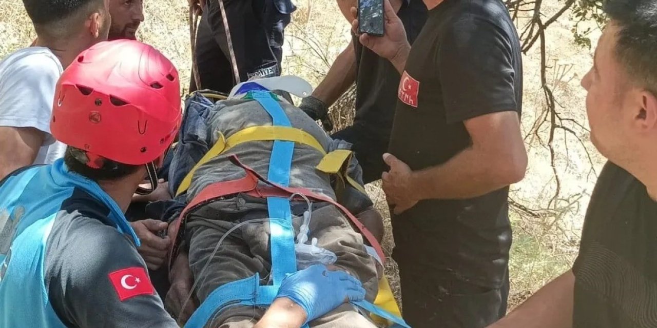 Dere kenarına düşen ve baygın halde bulunan yaşlı adam kurtarıldı