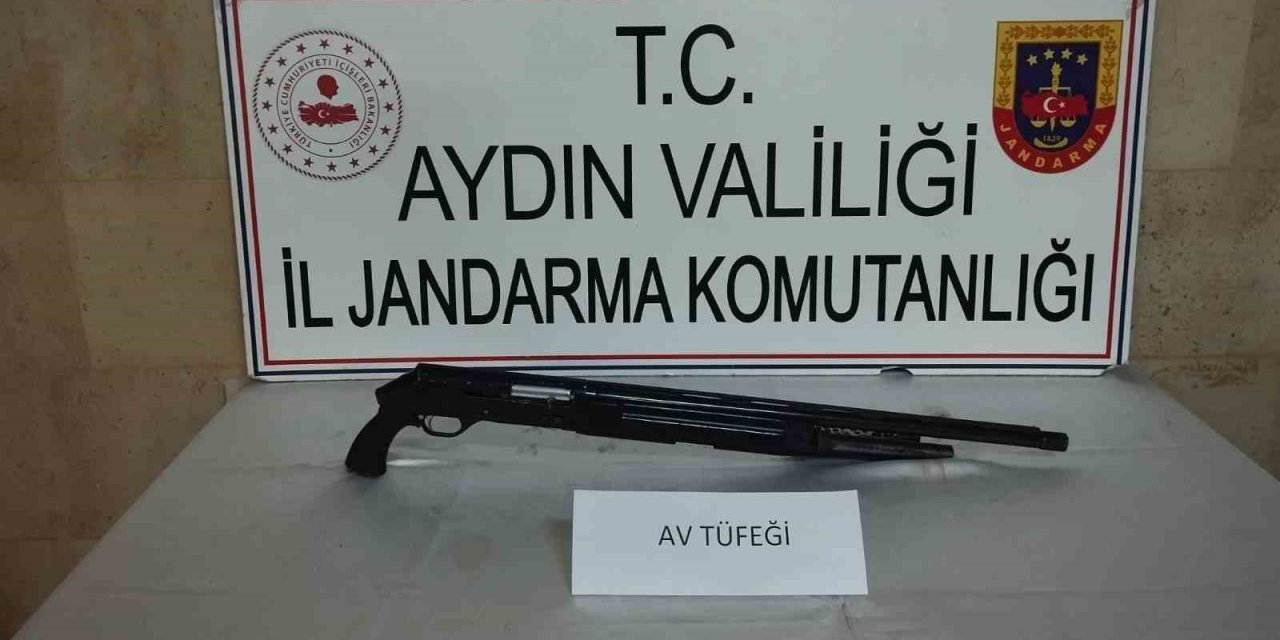 Germencik’te ruhsatsız av tüfeği ele geçirildi