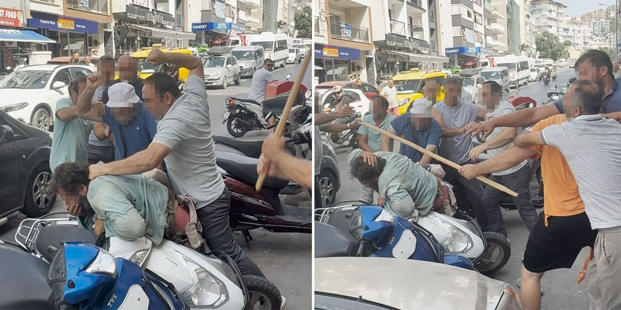 Kuşadası’nda dehşet anları: Yol ortasında darp edildi