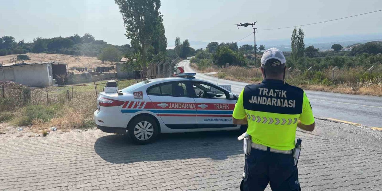 Söke’de havadan trafik denetimi