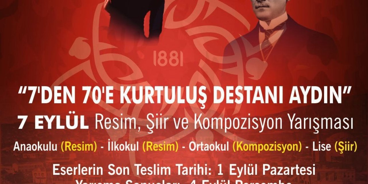Aydın Büyükşehir Belediyesi'nden 7 Eylül temalı ödüllü yarışma