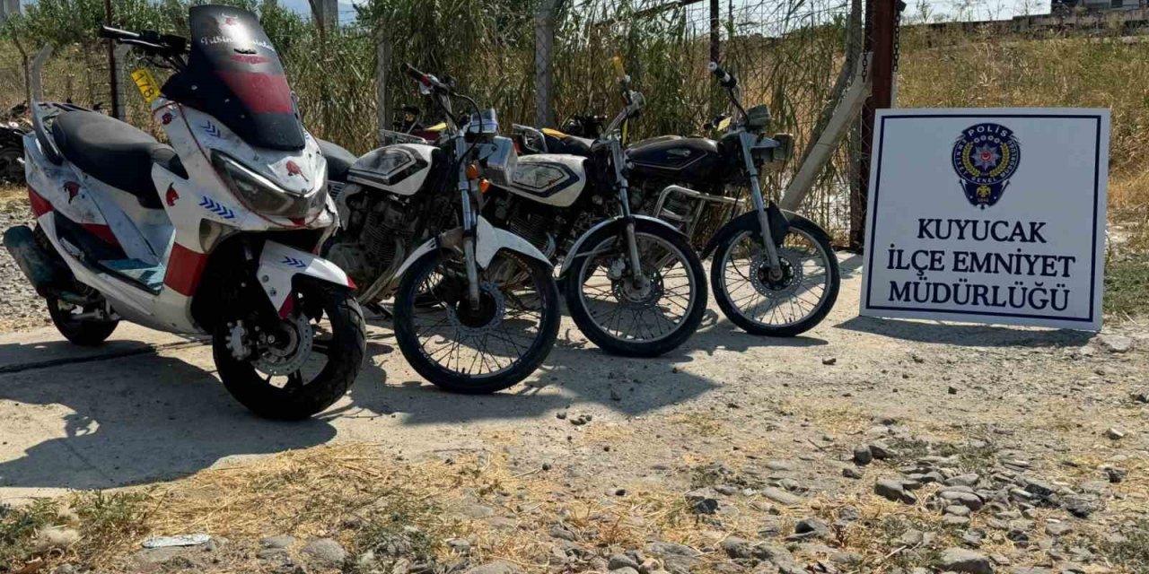 Kuyucak’ta motosiklet hırsızları tutuklandı