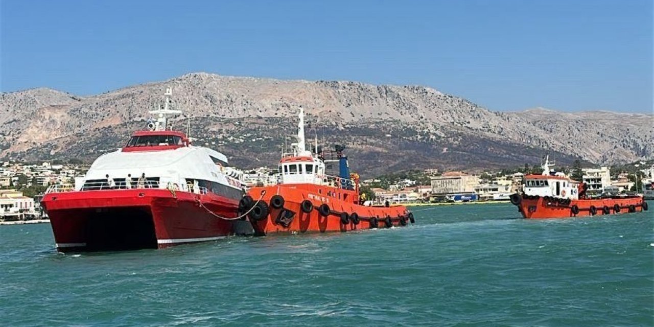 Çeşme-Sakız seferinde gemi kazası