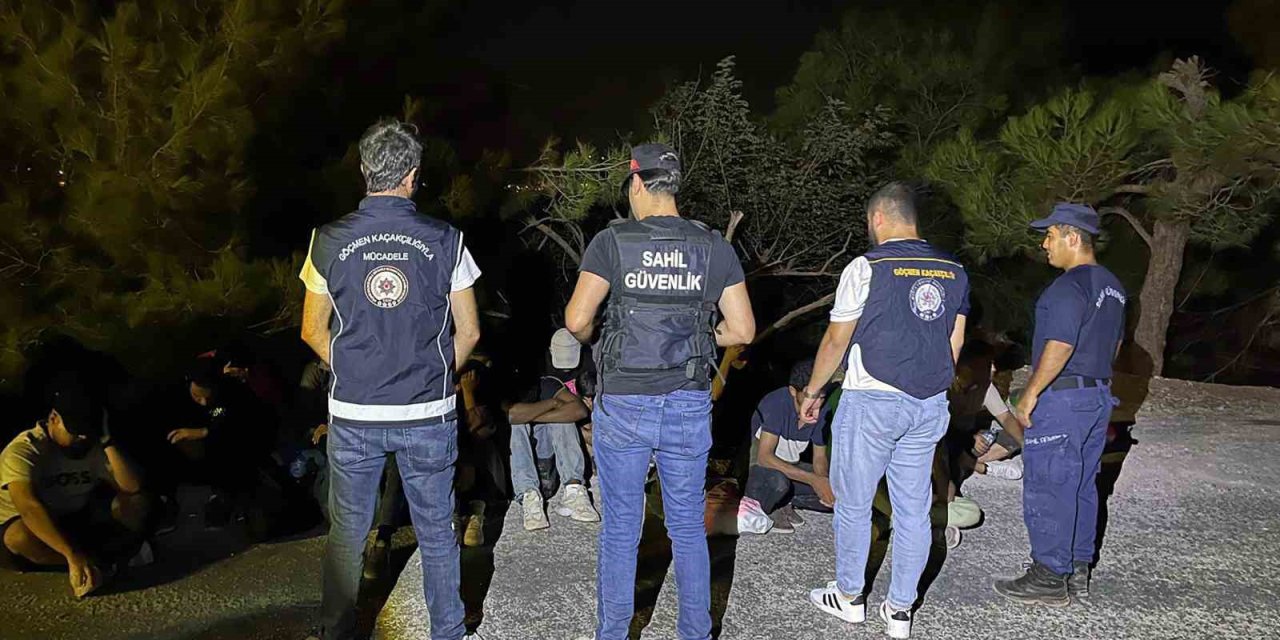 Marmaris aşıklar tepesinde 19 düzensiz göçmen yakalandı