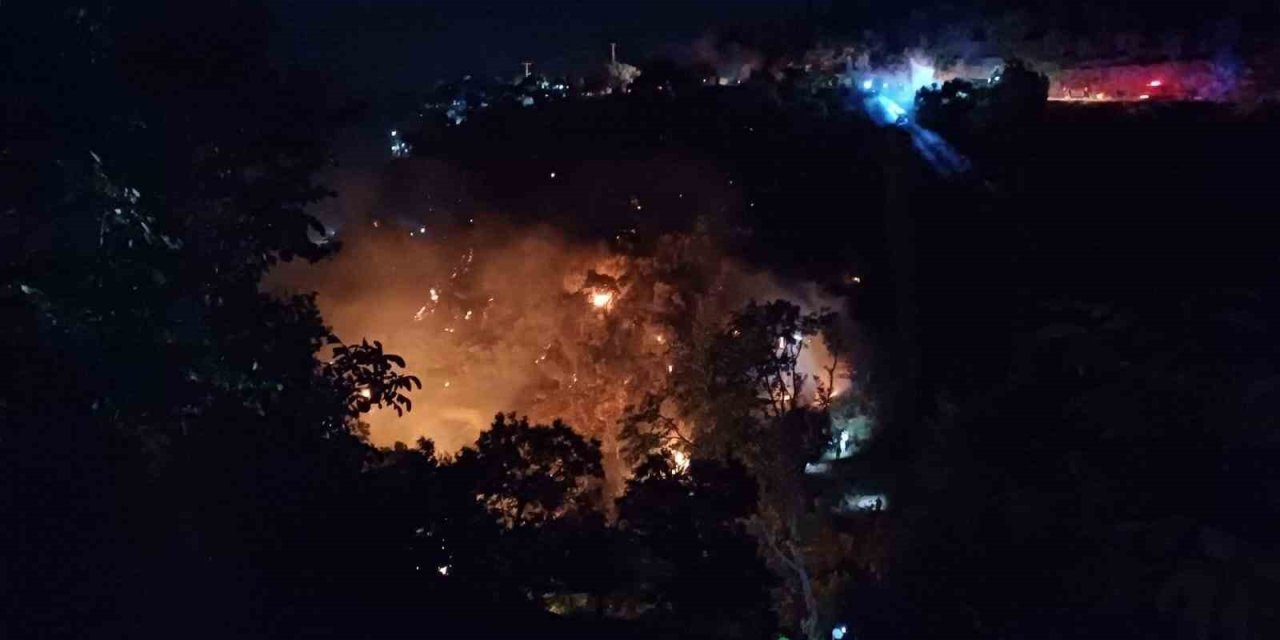 Köşk yangını kısmen kontrol altına alındı