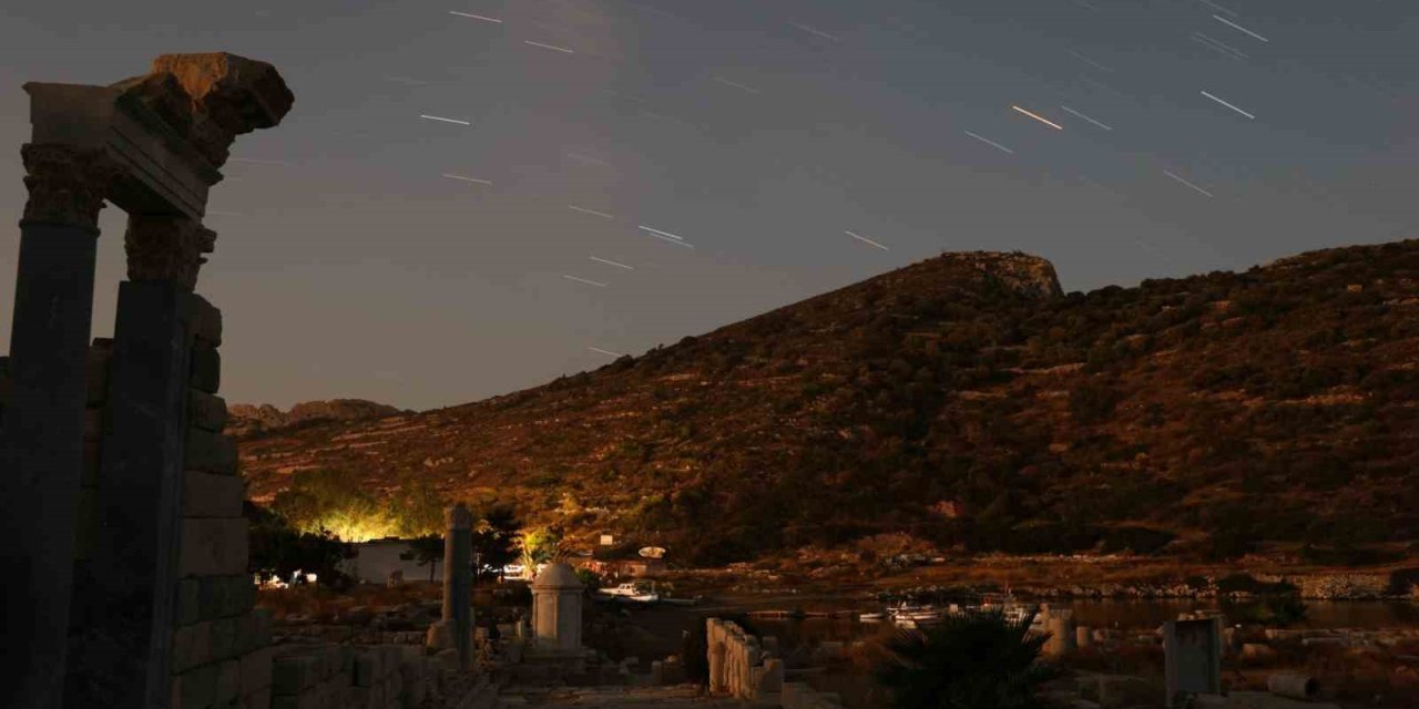 Meteor yağmuru Kindos Antik Kenti’nde görsel şölen oluşturdu